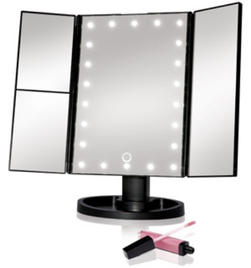 Picture 1 of Picture Perfect Light-Up Tri-Fold Beauty Mirror