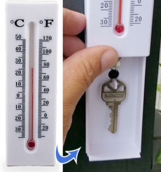 Picture 1 of Hidden Safe with Real Working Thermometer