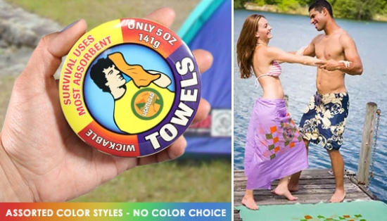 Picture 5 of Full-Size Reusable Compressed Beach Towel By Lightload Towels