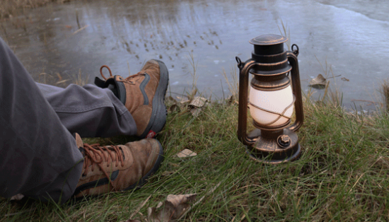 Picture 4 of Vintage Look Hurricane Lantern w/ Gorgeous Realistic Flicker Flame