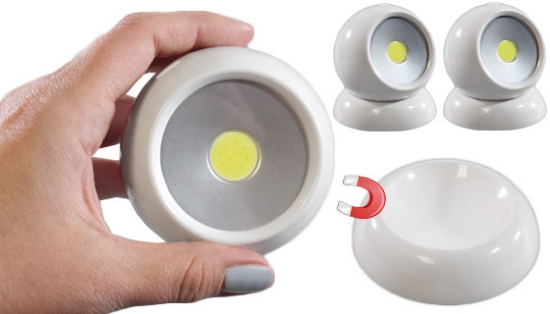 Picture 3 of Magnetic Rota-Ball Light 2pk with Remote