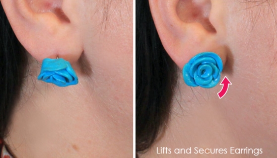 Picture 6 of Set of Two Deluxe Edition of MagicBax Earring Lifters (18K Gold Plated and Sterling Silver)