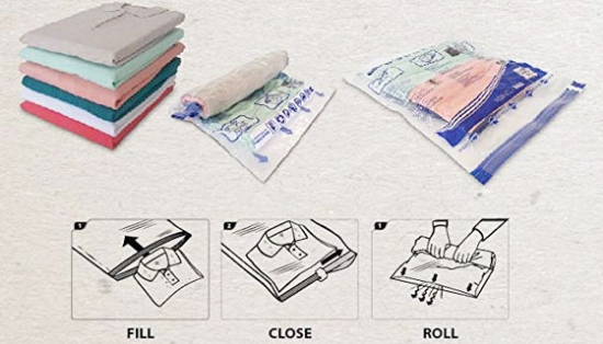 Picture 2 of Magic Saver Travel Vacuum Bags - Set of 6