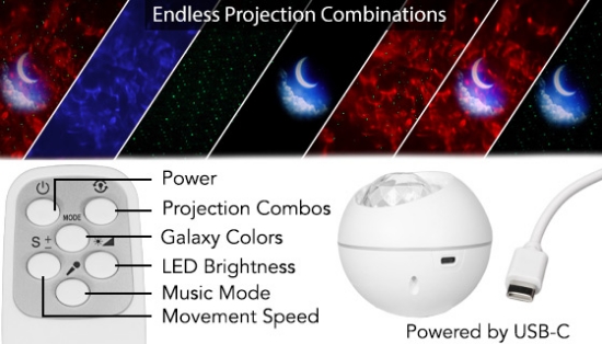 Picture 5 of Galaxy Star Projector Light: Explore the Cosmos in Your Own Home