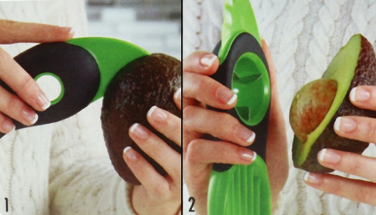 Picture 3 of 3-in-1 Avocado Tool: Split, Pit, and Slice!