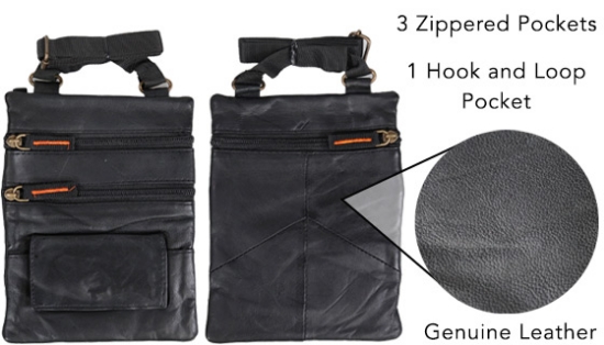 Picture 4 of Genuine Leather Hands-Free Travel Pouch