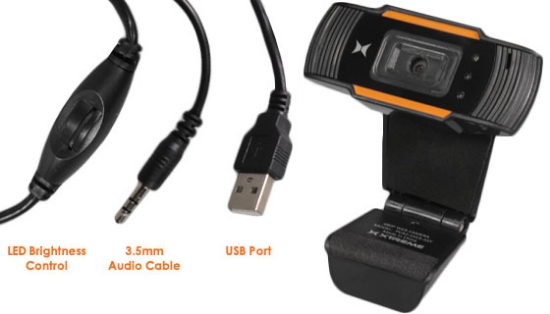 Picture 3 of Studio Web Camera with Microphone and LED Portrait Lighting