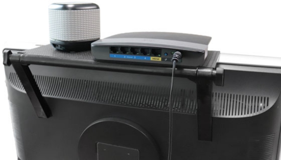 Picture 4 of 13in. Adjustable Add-A-Shelf For Screens: Remotes, Speakers, Media Boxes and More