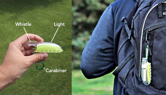 Picture 3 of Pathfinder Keychain Security Whistle & COB Light