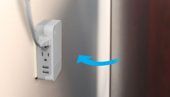 Picture 3 of Pro 2-Outlet and 2-USB Side Access Surge Protector by GE