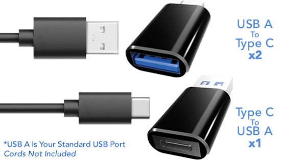 Picture 4 of Aluminum Cord Converting USB-C Adapters: Set of 3