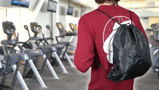 Picture 3 of Black Drawstring Backpack