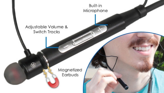 Picture 3 of Behind The Neck Wireless Headset with Microphone