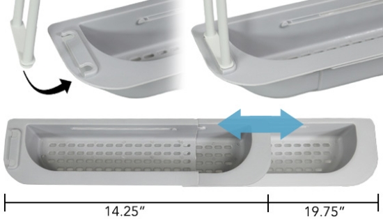 Picture 5 of Sliding Sink Organizer with Towel Hanger
