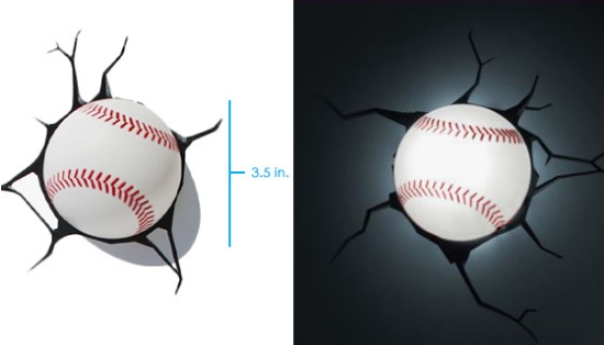 Picture 3 of 3DLightFX Wall-Mounted Mini Sports Nightlights