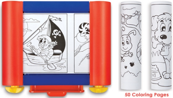 Picture 4 of Color & Scroll Art Desk with Crayons and 50 Coloring Pages