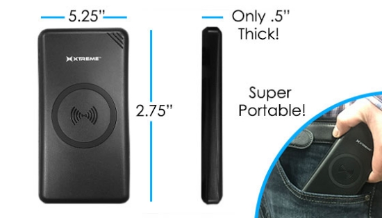 Picture 8 of 10,000mAh Wireless Charger Power Bank with USB Outlet