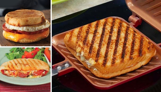Picture 4 of Red Copper Flipwich: The Nonstick Panini-Making Pan