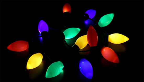 Picture 6 of Flashing Christmas Light Bulb Necklace