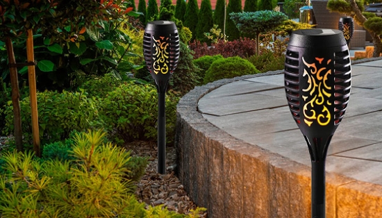 Picture 6 of Dancing Flame Tiki Torch (Solar Powered) 6-Pack