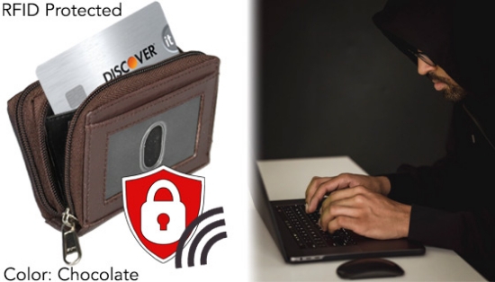 Picture 4 of Zip 'N Go Palm-Sized Wallet w/ RFID Protection