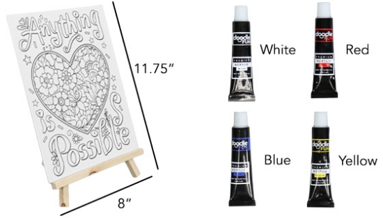 Picture 4 of 11-Piece Deluxe Easel and Painting Set
