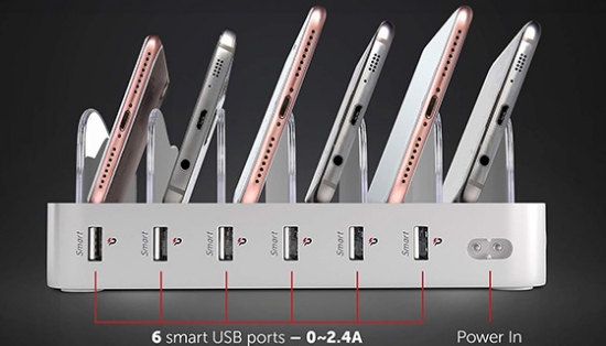 Picture 4 of Six Outlet Universal Charging Station