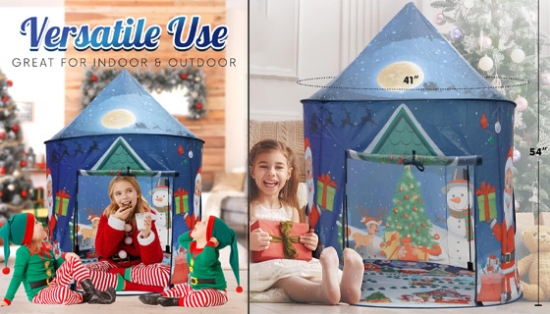 Picture 5 of Pop-Up and Play Christmas Kids Tent with Lights and Sounds