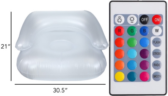 Picture 2 of LED Inflatable Lounge Chair with Remote