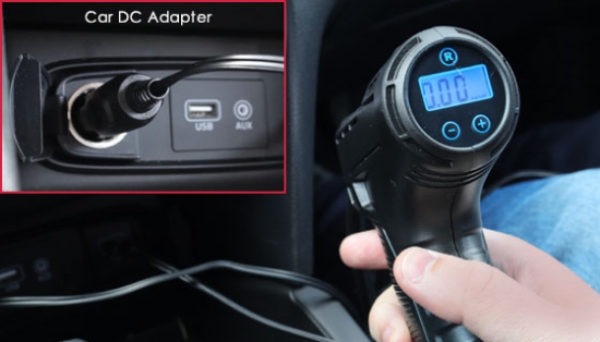 Picture 4 of Handheld 12V Tire Inflator with Auto-Shutoff and LED Light