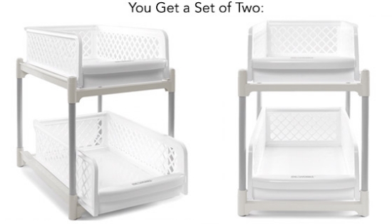 Picture 5 of 2-Tier Sliding 9in Basket Drawers: Set of 2