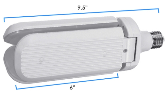 Picture 3 of Universal Folding Triple Panel Ceiling Light: 3500 Lumens