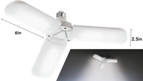 Picture 4 of Universal Folding Triple Panel Ceiling Light: 3500 Lumens