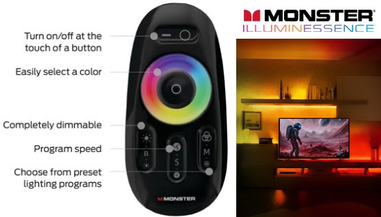 Picture 4 of Monster Illuminessence LED Strip Lights with Multicolor Remote - 3 Complete Starter Kits
