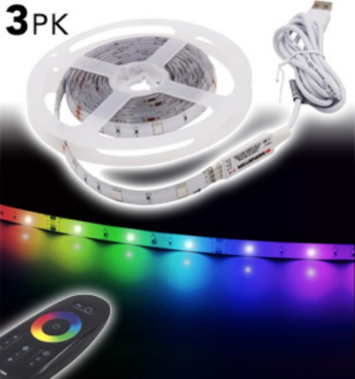 Picture 1 of Monster Illuminessence LED Strip Lights with Multicolor Remote - 3 Complete Starter Kits