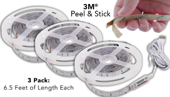 Picture 3 of Monster Illuminessence LED Strip Lights with Multicolor Remote - 3 Complete Starter Kits