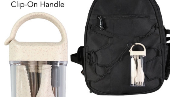 Picture 4 of Portable and Reusable Utensil Set With Clip-On Carrying Case
