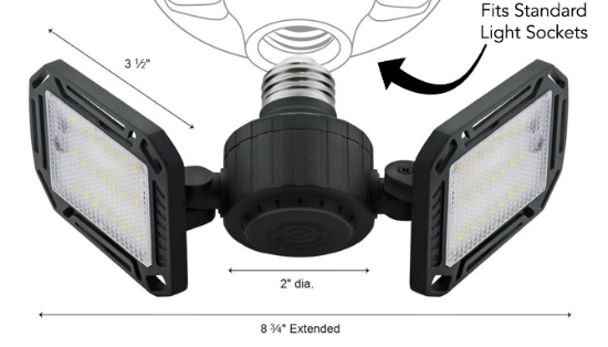 Picture 3 of Double Panel Folding Ceiling Light - 2,000 Lumens