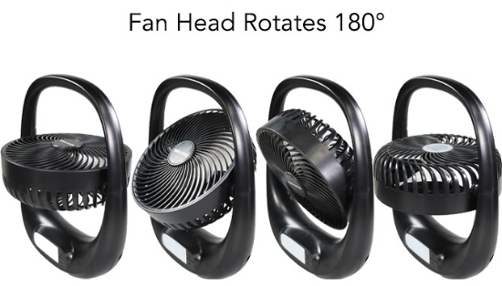 Picture 5 of Lightweight and Portable, Adjustable, Rechargeable Fan With LED Light