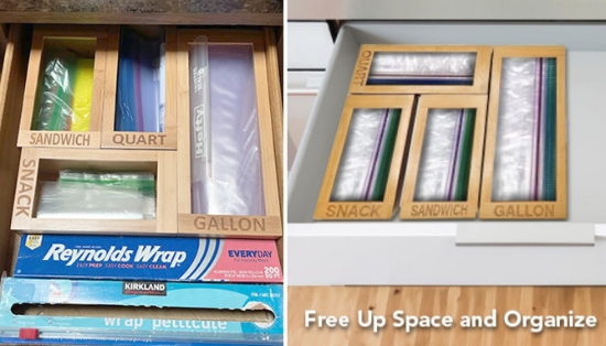 Picture 6 of Bamboo Kitchen Bag Organizer