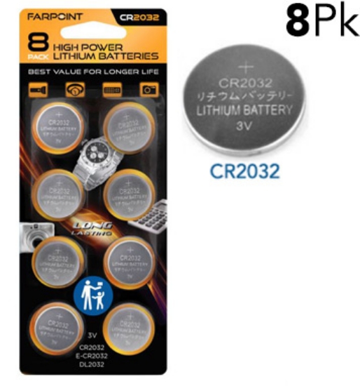 Picture 1 of CR2032 Battery 8-Pack