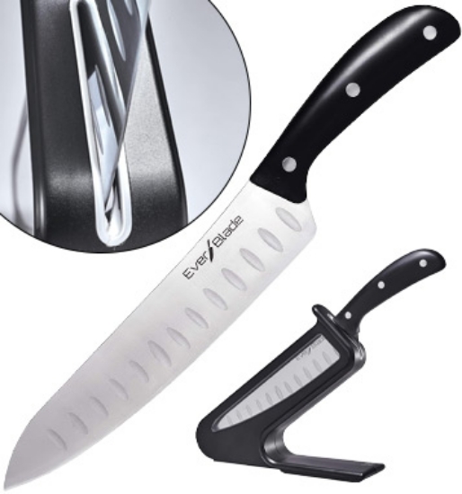 Picture 1 of The Everblade Self Sharpening Pro Chef Knife With Knife Block