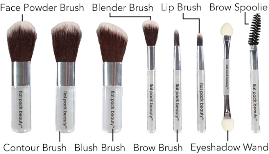 Picture 5 of 8 Piece Travel Makeup Brush Set
