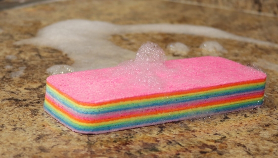 Picture 3 of 2-PK of Large Rainbow Clean: Multi-Layered Cleaning Pad 