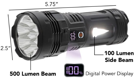 Picture 2 of 500-Lumen Rechargeable Wide-Base Flashlight And Lantern  