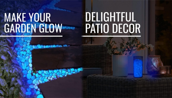 Picture 5 of 190pcs Glow in the Dark Rocks - Cool Blue