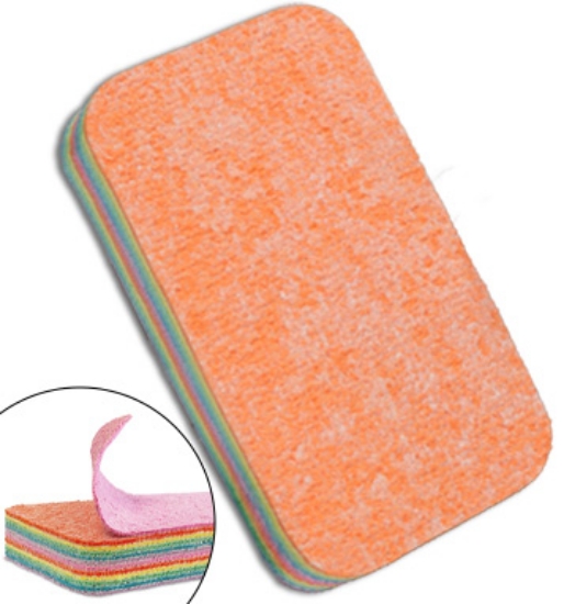 Picture 1 of Regular Size Rainbow Clean: Multi-Layered Cleaning Pad