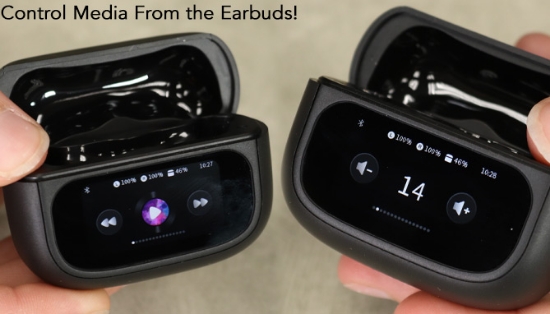 Picture 2 of ANC True Wireless Earbuds with Touch Screen Smart Case