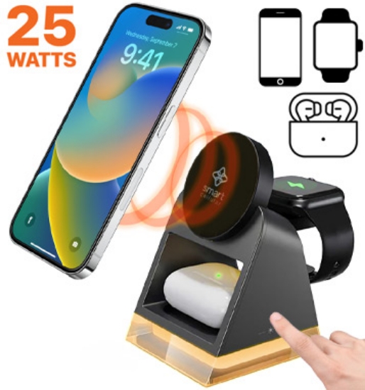 Picture 1 of 4-In-1  Magnetic 25W Wireless Charger And Night Light 