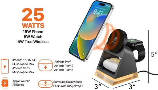 Picture 2 of 4-In-1  Magnetic 25W Wireless Charger And Night Light 